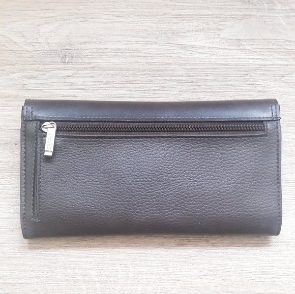 Esprit Pebbled Brown Faux Leather Wallet Billfold - Picture 8 of 14